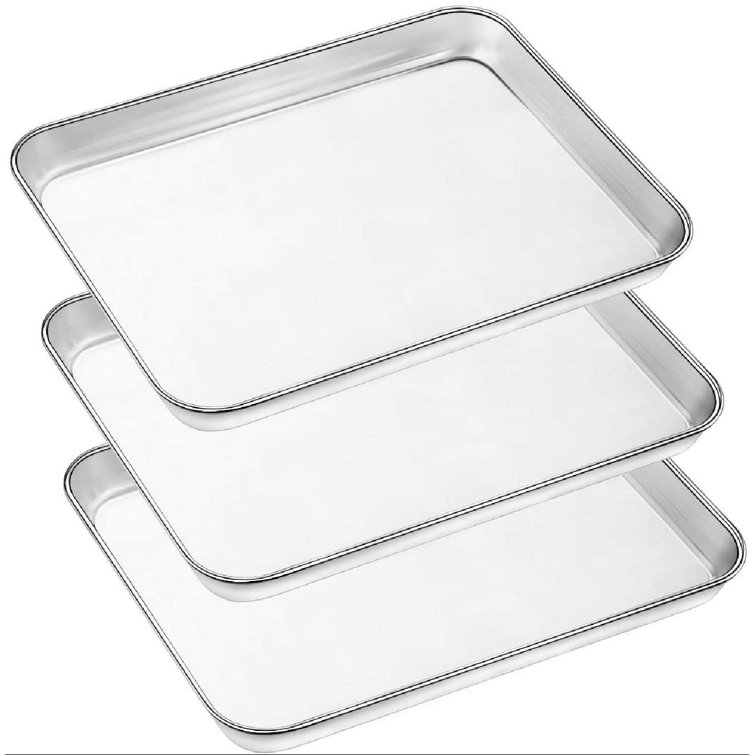 SpicyMedia Baking Pans Sheet, 3 Piece Large Cookie Sheets Stainless